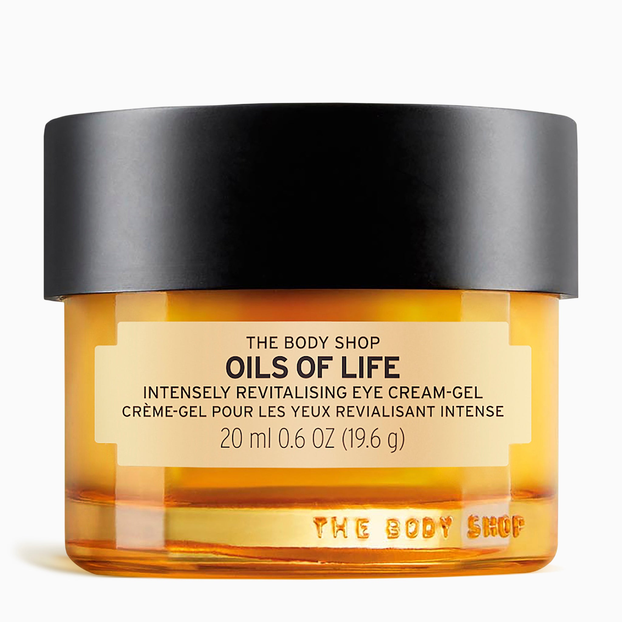 The Body Shop Oils of Life Intensely Revitalising Eye Cream-Gel 20 ML on a clean background