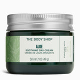 Close-up of The Body Shop Aloe Soothing Day Cream 50 ML against clean white background