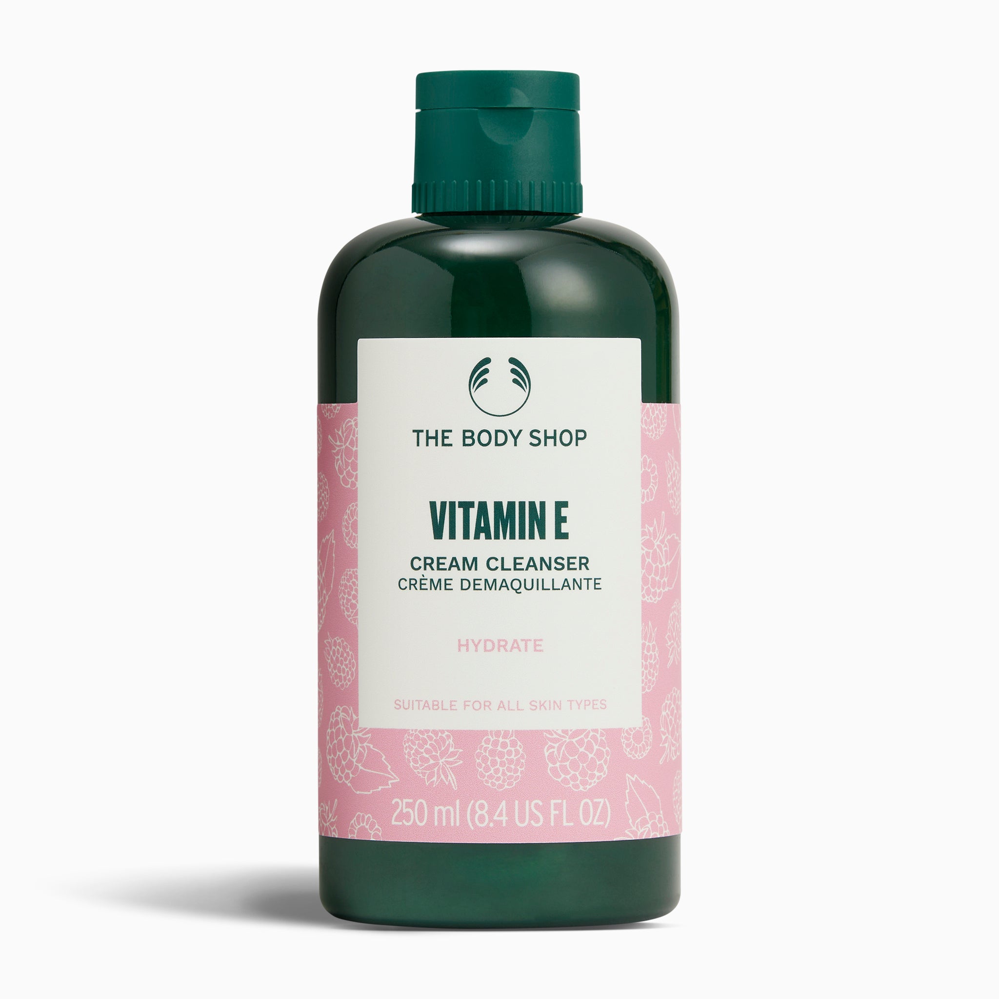 The Body Shop Vitamin E Cream Cleanser 250 ML on clean white background