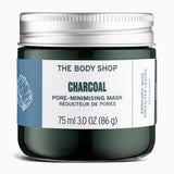 Close-up of The Body Shop Charcoal Pore-Minimising Mask 75 ML against simple white background