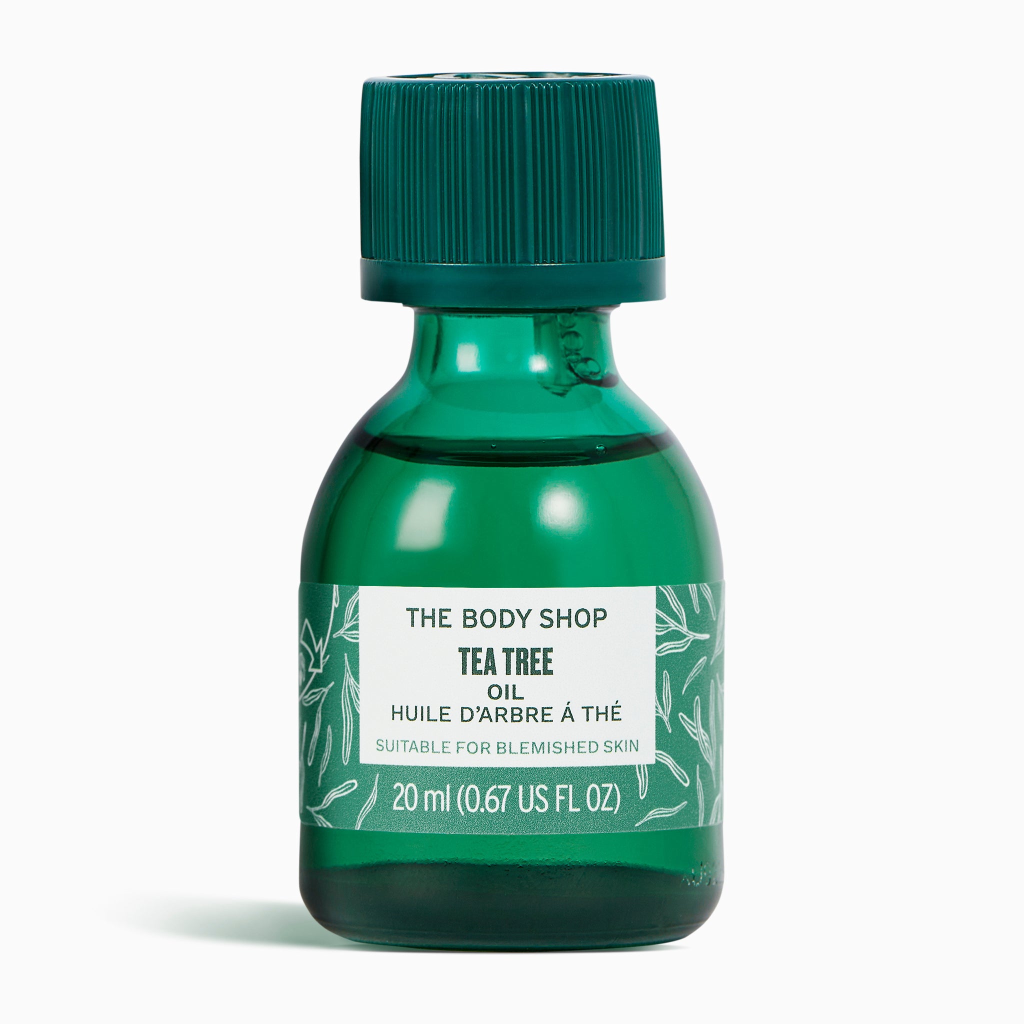 The Body Shop Tea Tree Oil 20 ML designed for blemished skin on clean background