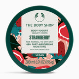 The Body Shop Strawberry Body Yogurt 200 ML on a simple background