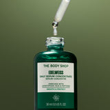 Edelweiss Serum with dropper on green background
