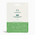 18ml The Body Shop Aloe Soothing Sheet Mask package designed for calming sensitive skin