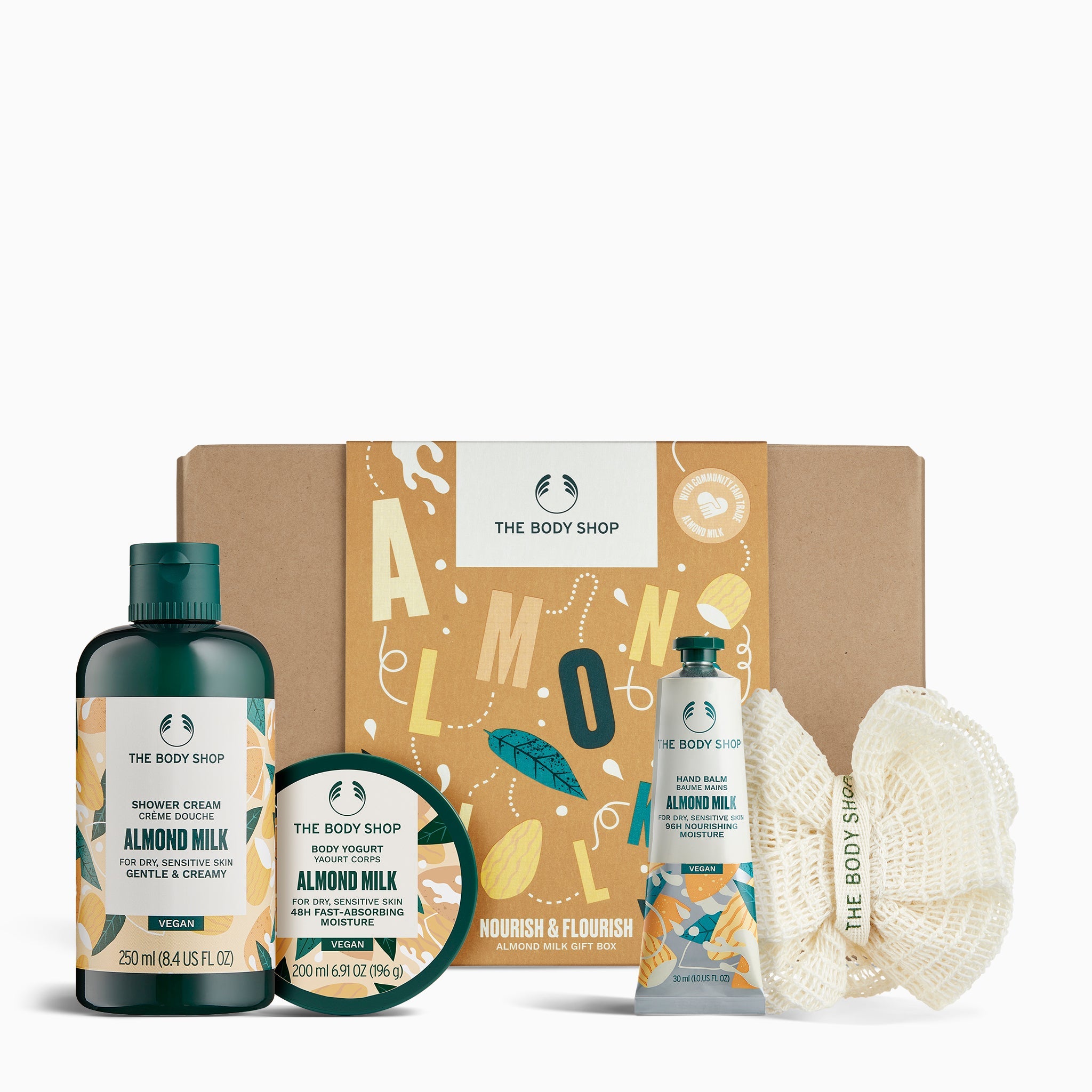 The Body Shop Nourish & Flourish Almond Milk Gift Box
