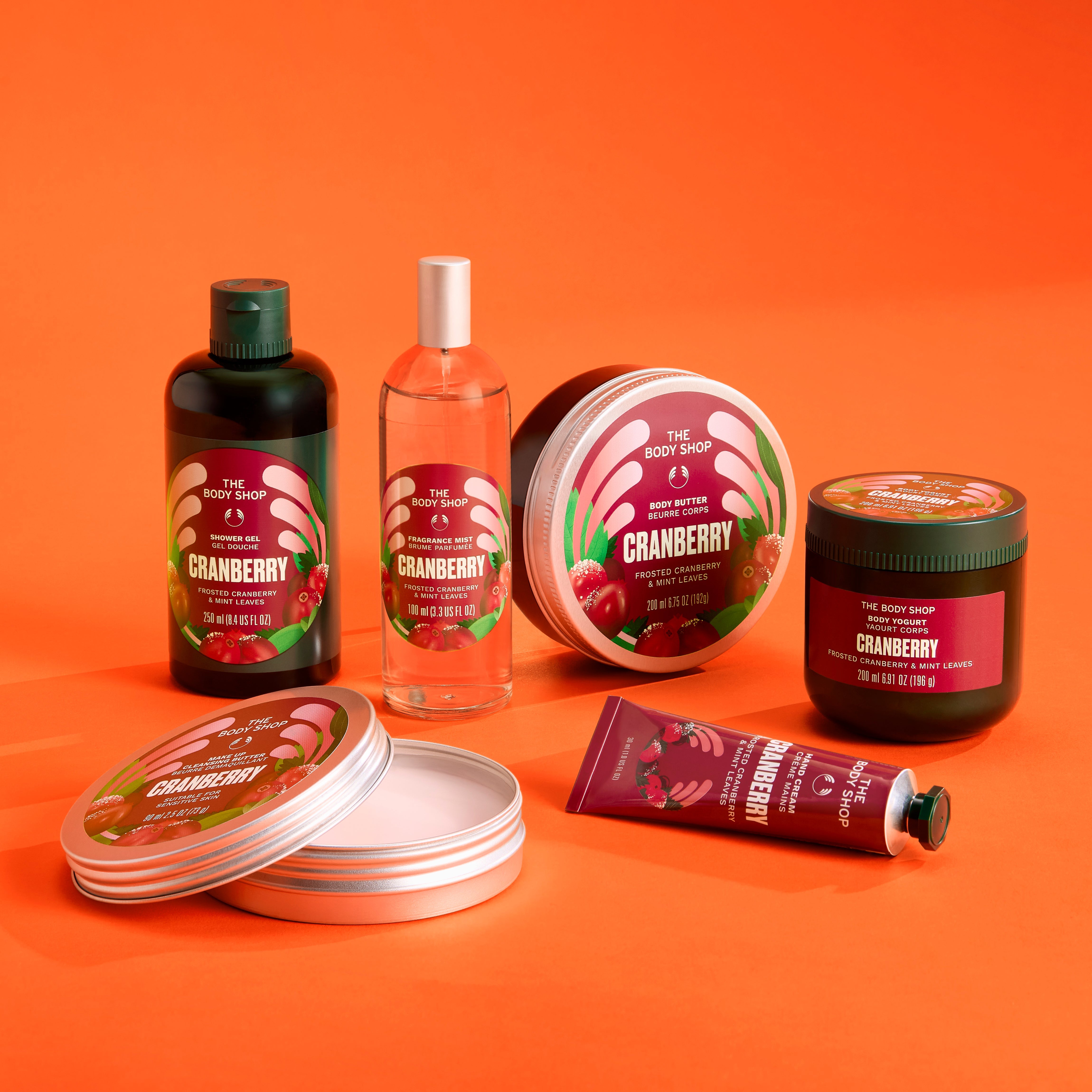 Frosted Cranberry & Mint Leaves range – The Body Shop