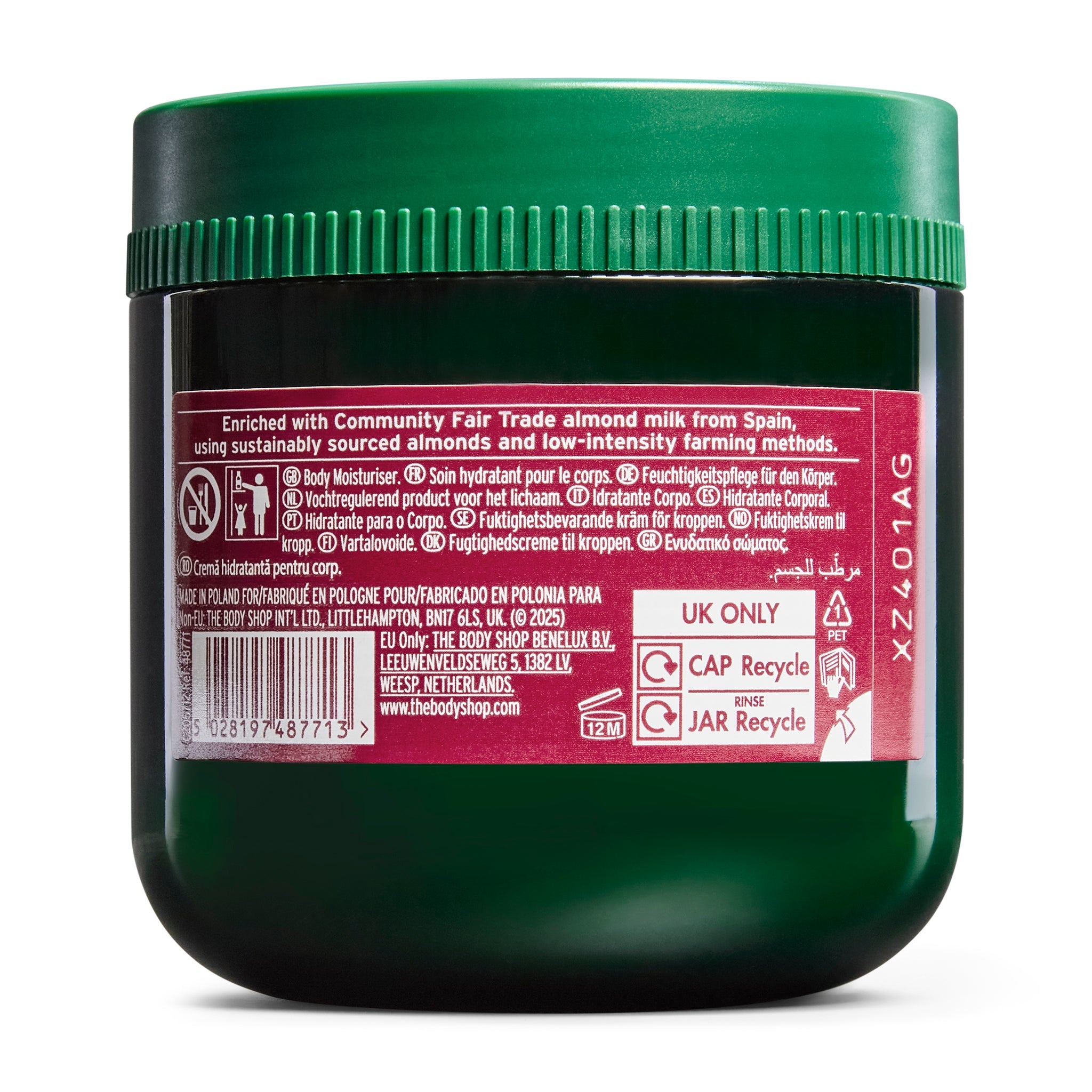 Frosted Cranberry & Mint Leaves Body Yogurt back view – The Body Shop