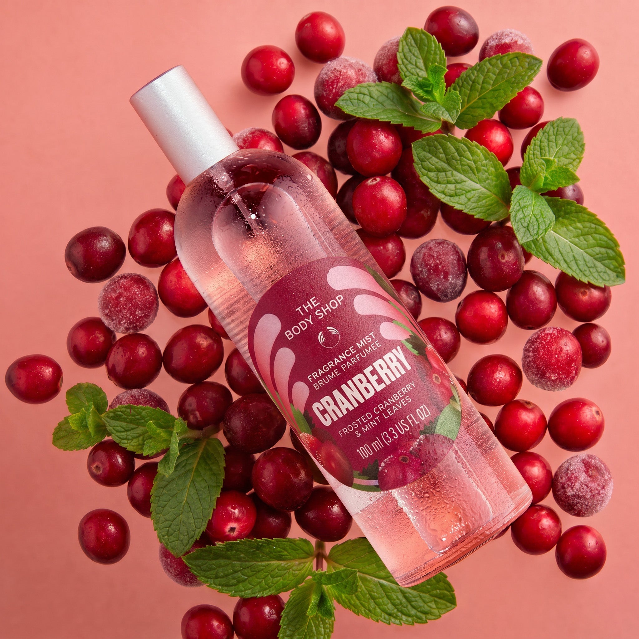 Frosted Cranberry & Mint Leaves Fragrance Mist – The Body Shop