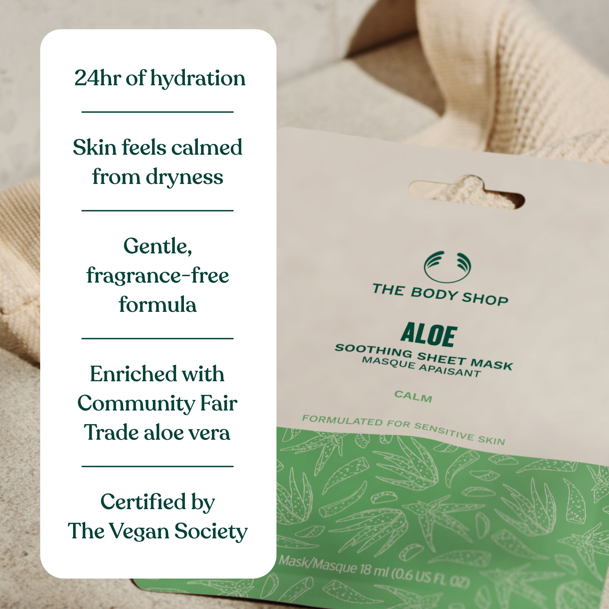 Aloe Sheet Mask Additional Benefits and Reasons to Believe