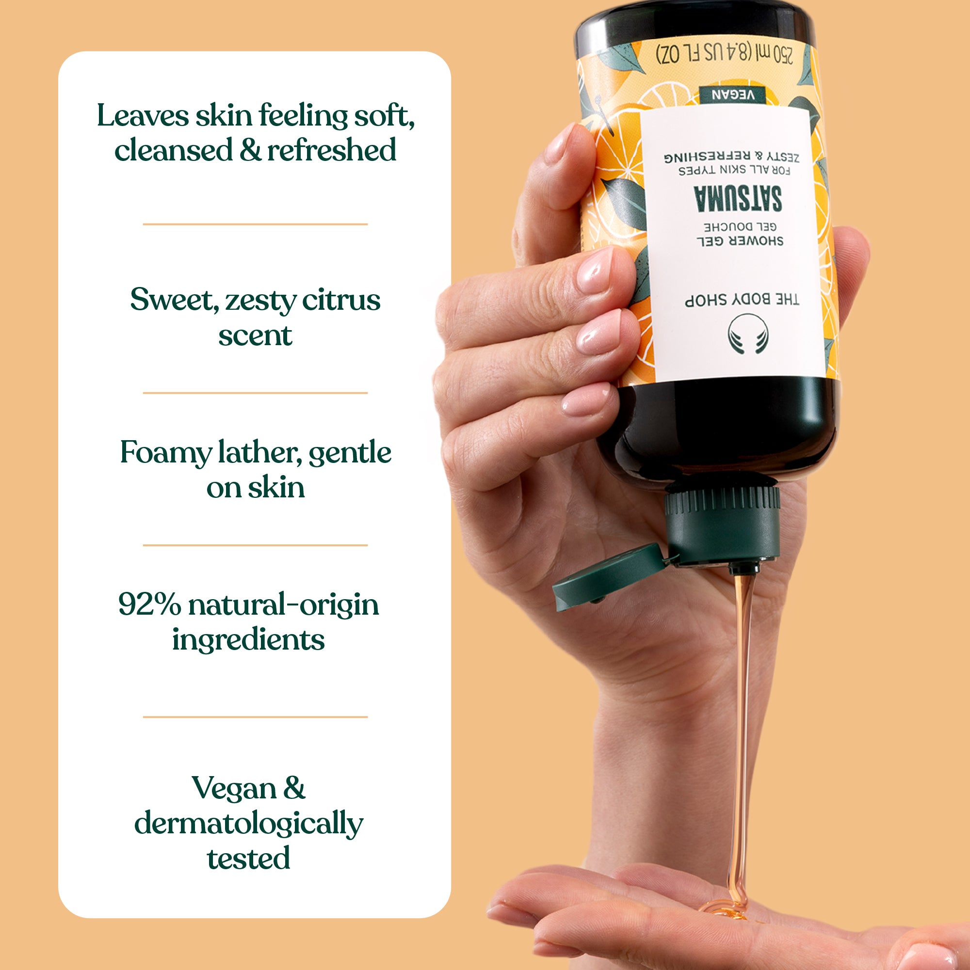 Satsuma Shower Gel Additional Benefits and Reasons to Believe